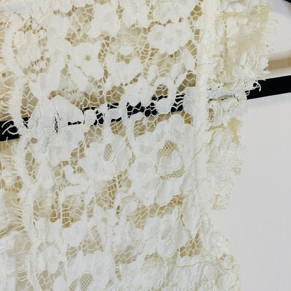Anthropologie STORIA White Lace Learn to Love Bridal Party Rehearsal SZ Small - Picture 5 of 12
